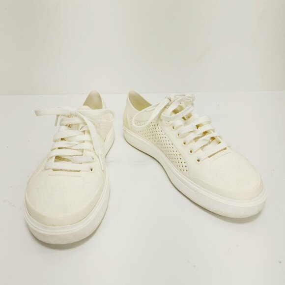 CROCS Citilane Roka Mens Size 8 M Ivory Lace Up Perforated Sneakers Shoes - Picture 6 of 14
